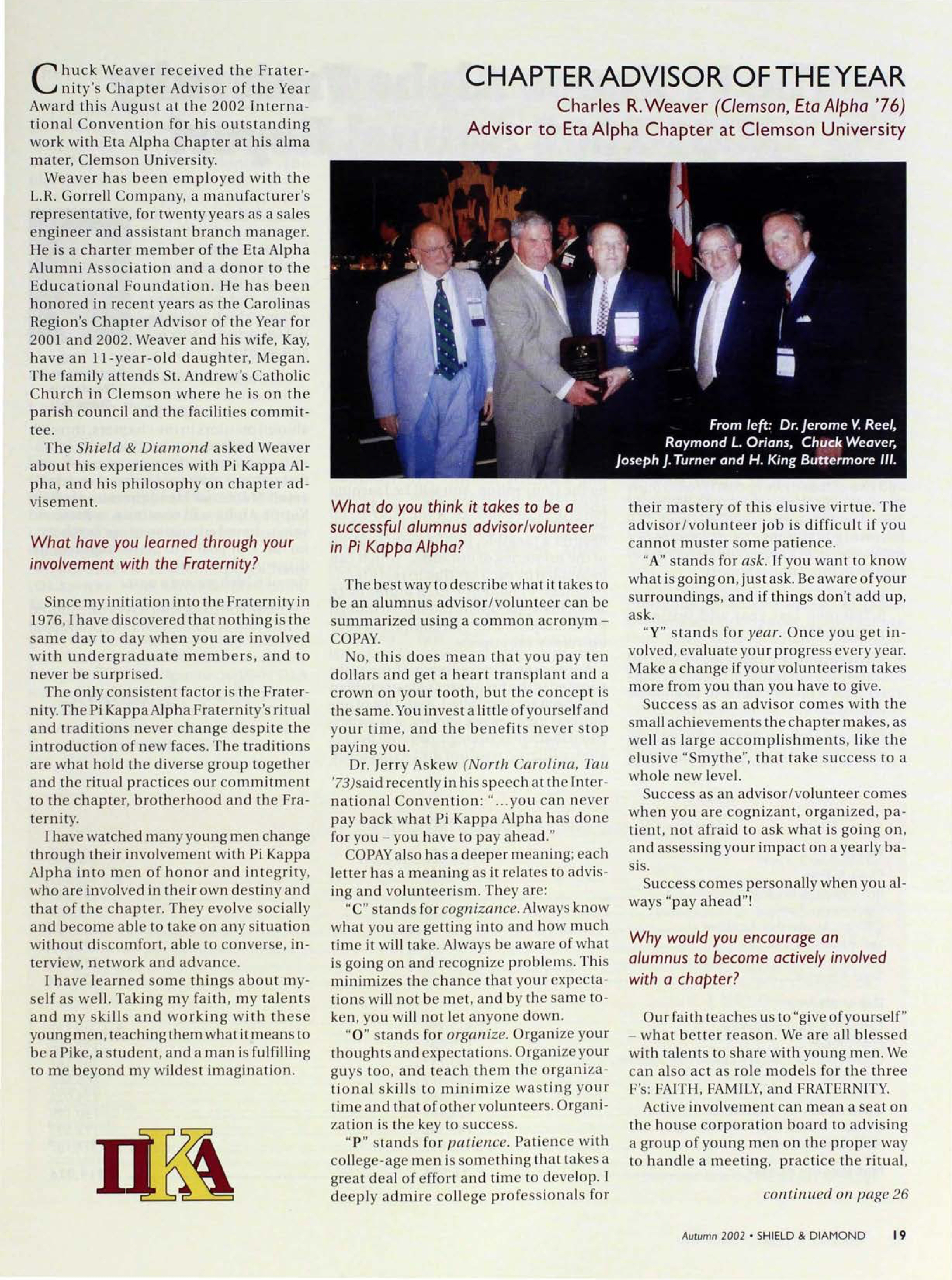 Chapter Advisor of the Year